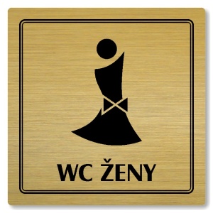 WC ženy, 118x118mm, zlatá, Utah